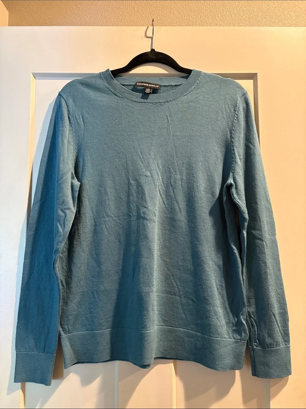 Katherine Barclay Crewneck Merino Wool Sweater Classic Clean Beauty Quiet Luxury